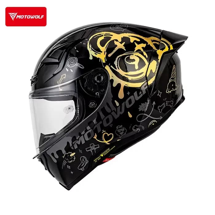 Casque de moto MOTOWOLF H1 pour homme et femme
