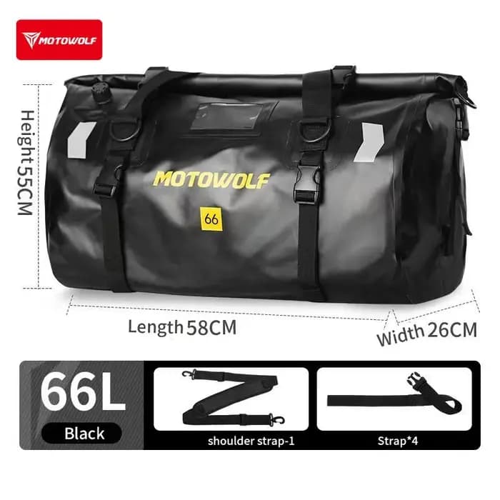 Sac arrière de moto étanche voyage en plein air bagages secs rouleau Pack sac 40/66 sac à dos de bagage