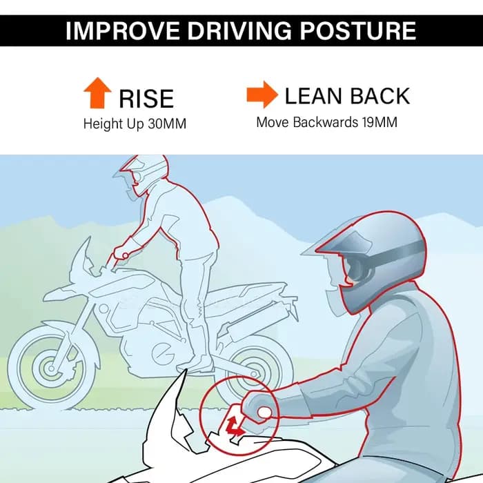Adaptateur d'extension de guidon de moto