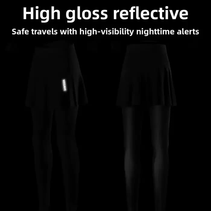 WOSAWE Pantalon-jupe de moto pour femme avec genouillères amovibles certifiées CE, respirant, en maille, élastique