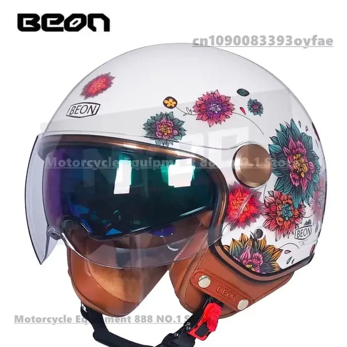 Casque de moto BEON à double lentille