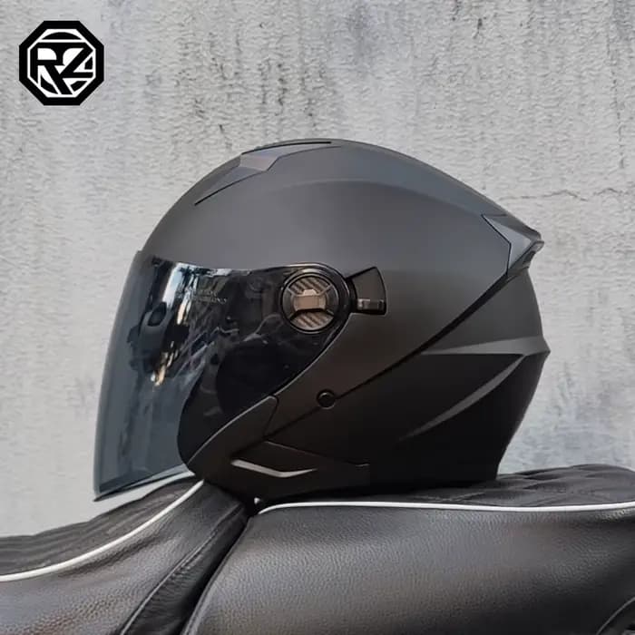 ORZ casque De Moto demi visage Double lentille