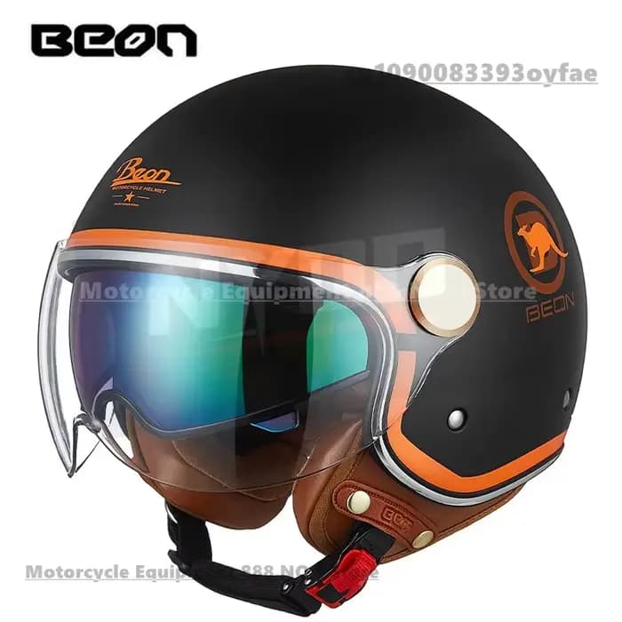 Casque de moto BEON à double lentille