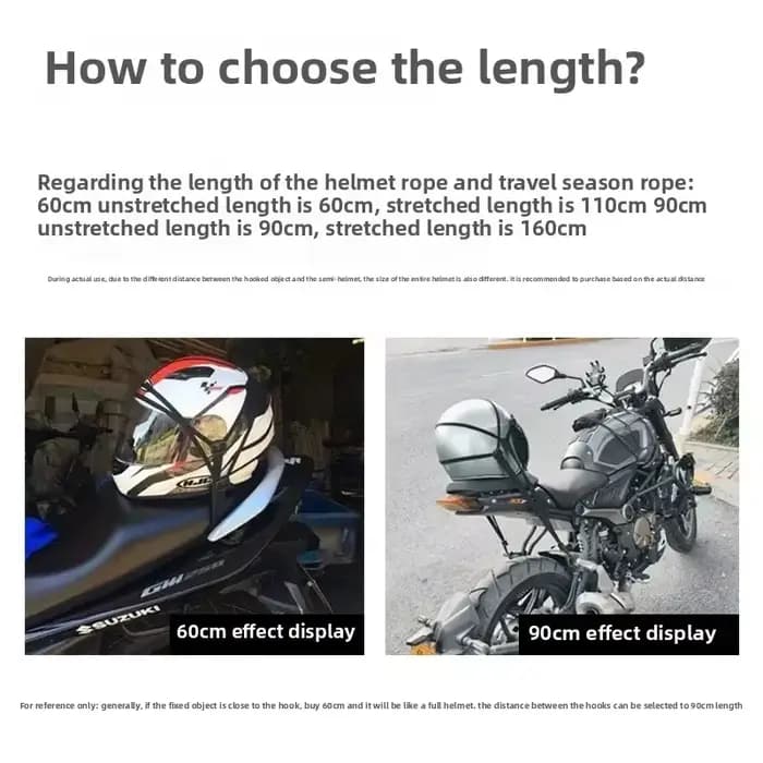 1 pièce Sacoche élastique pour moto avec crochet de sécurité – Polyvalente pour le transport de casque et équipement en