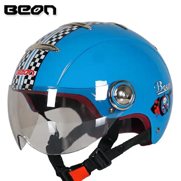Casque de moto demi-face vintage BEON pour hommes et femmes