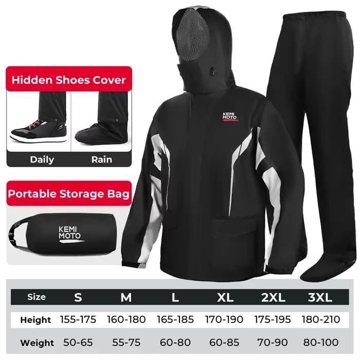 Ensemble imperméable pour moto, veste de pluie unisexe, équipement de motocross et de cyclisme pour