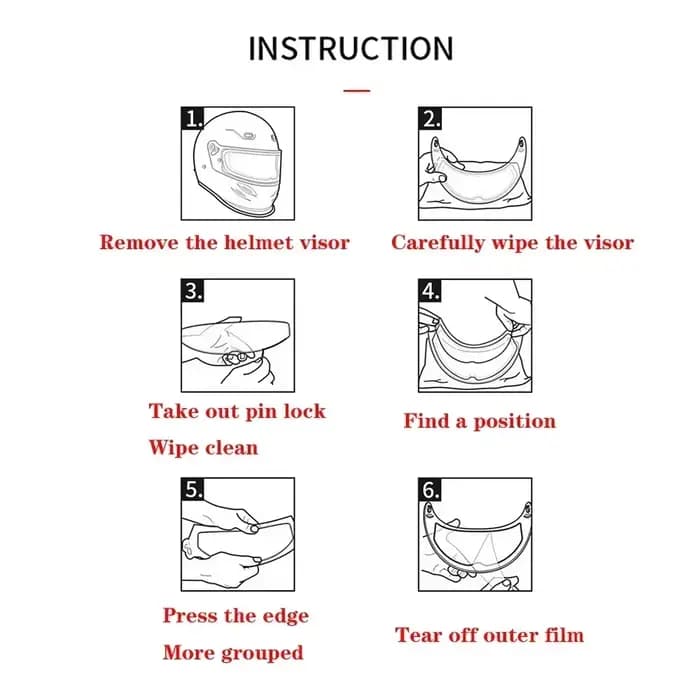 Film Anti-buée pour visière de casque NEXX SX 100R SX100R