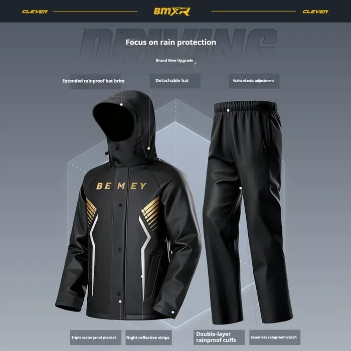 Combinaison imperméable intégrale pour adultes, hommes et femmes, pour la conduite de moto, vêtement extérieur pour motocycliste, pour se protéger des fortes pluies.