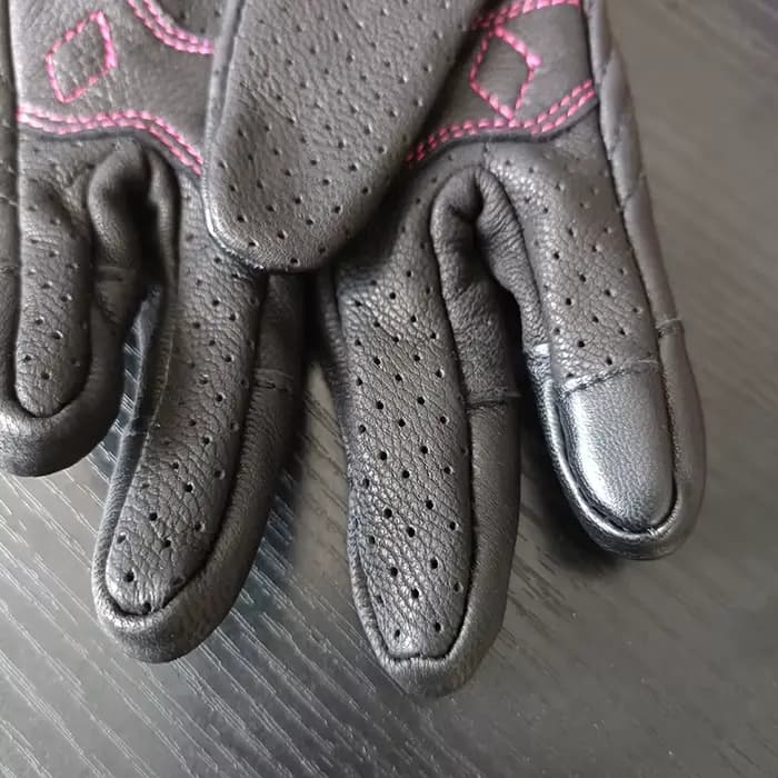 Gants de moto pour femmes XS S M cuir tactile véritable peau de chèvre