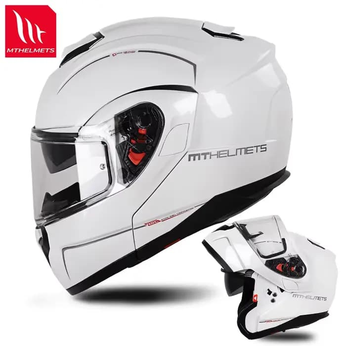 Casque de Moto d'origine MTHELMETS Capacete MT ATOM SV casques modulaires hommes femmes Double lentilles