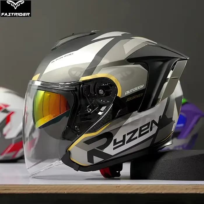 Ryzen casque de moto hommes et femmes été 3/4