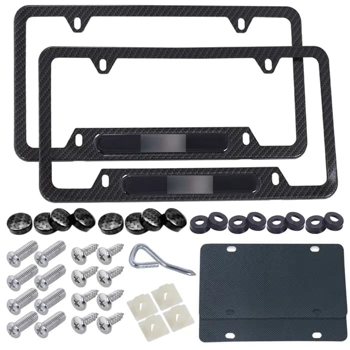 Cadre de plaque d'immatriculation en aluminium