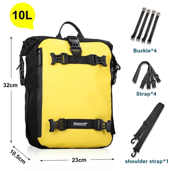 Rhinowalk sac de siège arrière de moto 10/20/30L sac à dos de cyclisme multifonctionnel étanche selle universelle sac