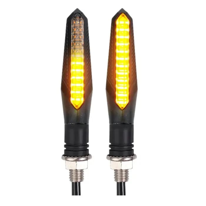 2 pièces 12V moto LED clignotants lumière 12LED clignotant arrière