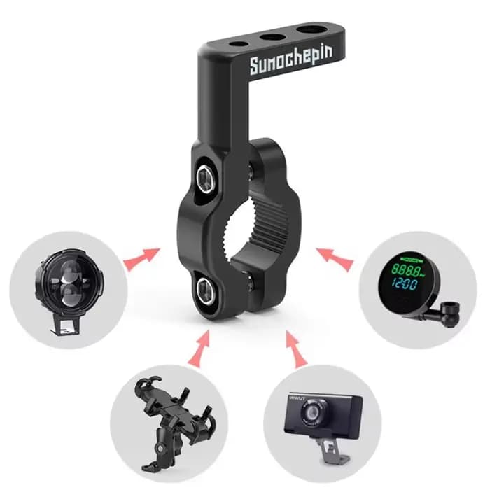 Support de guidon de moto en aluminium