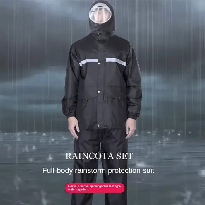 Combinaison imperméable et pantalon de pluie complet pour vélo électrique et moto, conception fendue