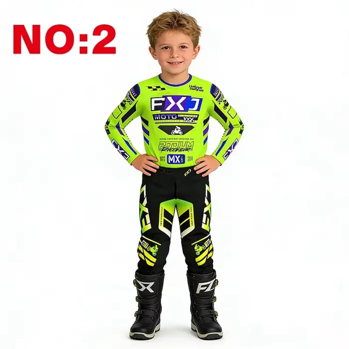 Ensemble motocross enfant : maillot et pantalon de moto