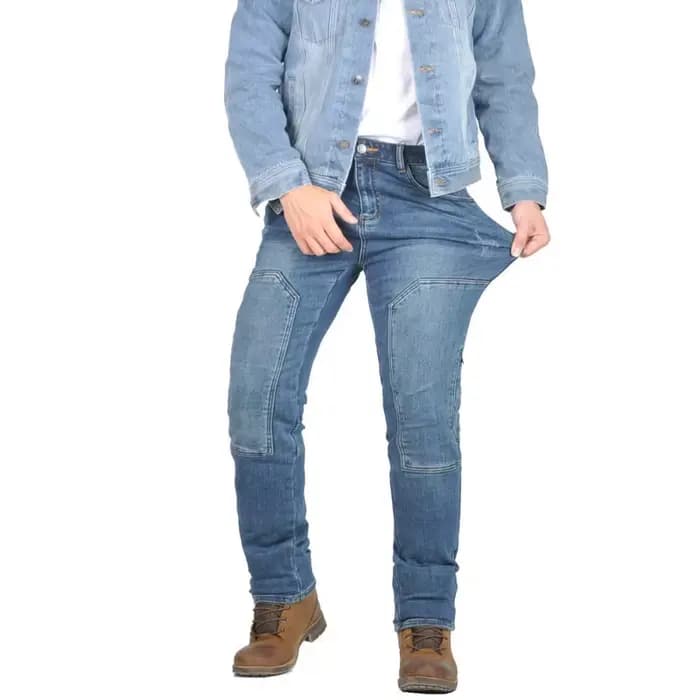 Jean de moto 2026 pour homme – Pantalon de travail décontracté extensible style rétro
