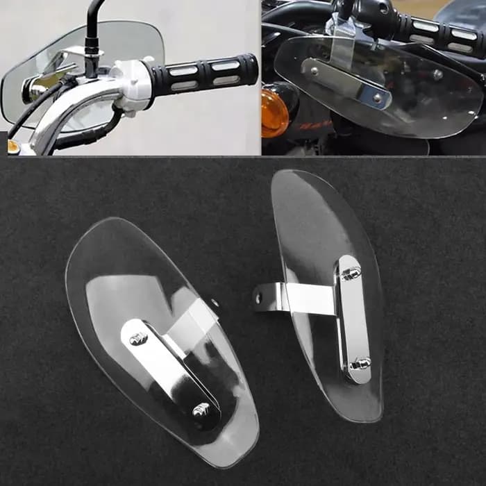 Déflecteur de vent froid pour moto, protège-main transparent, bouclier ABS, couvercle de Protection