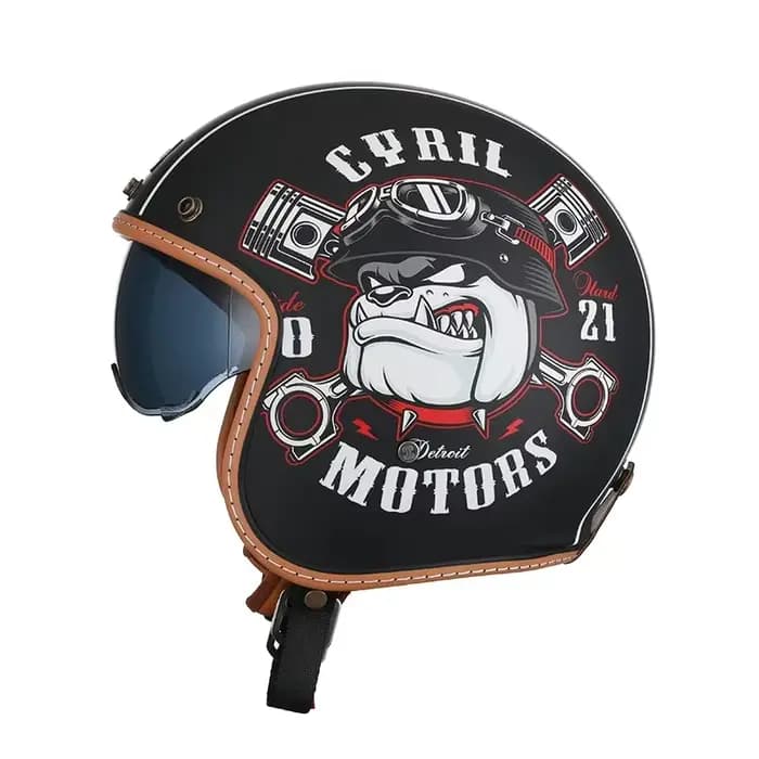 Casque de moto à visage ouvert pour adultes