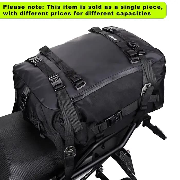 Rhinowalk sac de siège arrière de moto 10/20/30L étanche multifonctionnel selle côté sac à bagages s