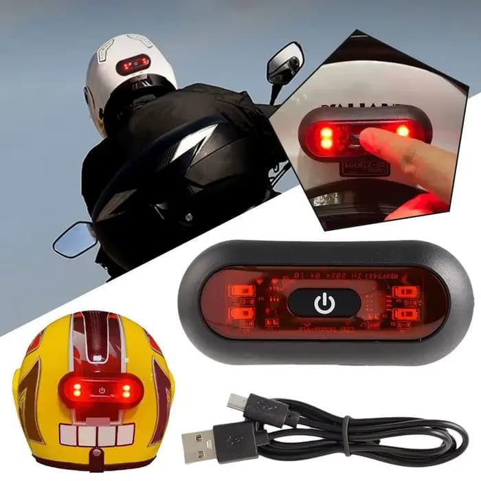 Lumière de casque de moto