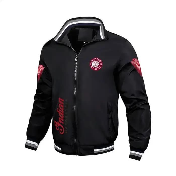 Veste de moto indienne pour hommes printemps et été loisirs de plein air mode manteau de sport ultra-mince fermeture éclair vêtements de protection solaire