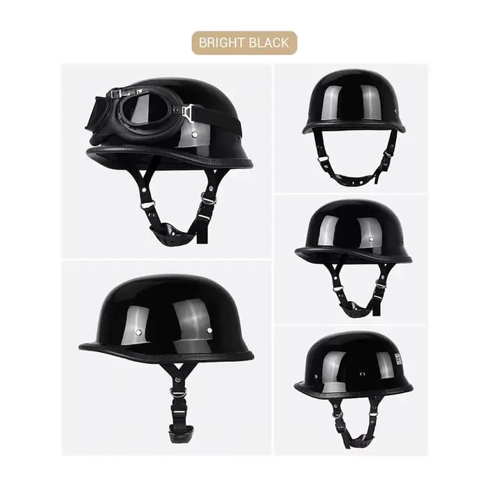 Casque de moto quatre saisons universel rétro équitation demi-casque Protection Anti-chute