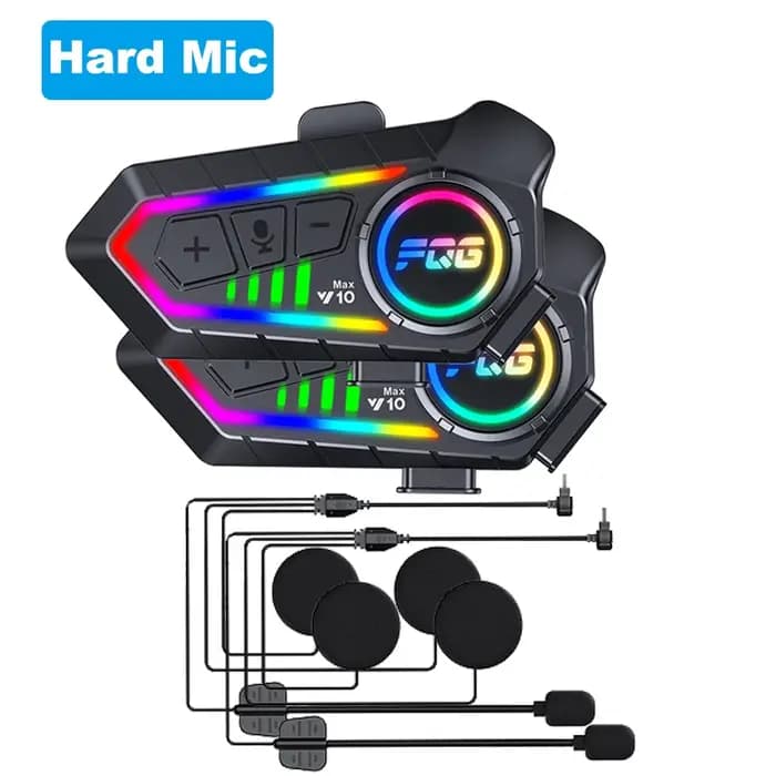Y10 Max casque de moto Bluetooth 6.0 interphone CVC + DSP double réduction intelligente du bruitInter Comunicador