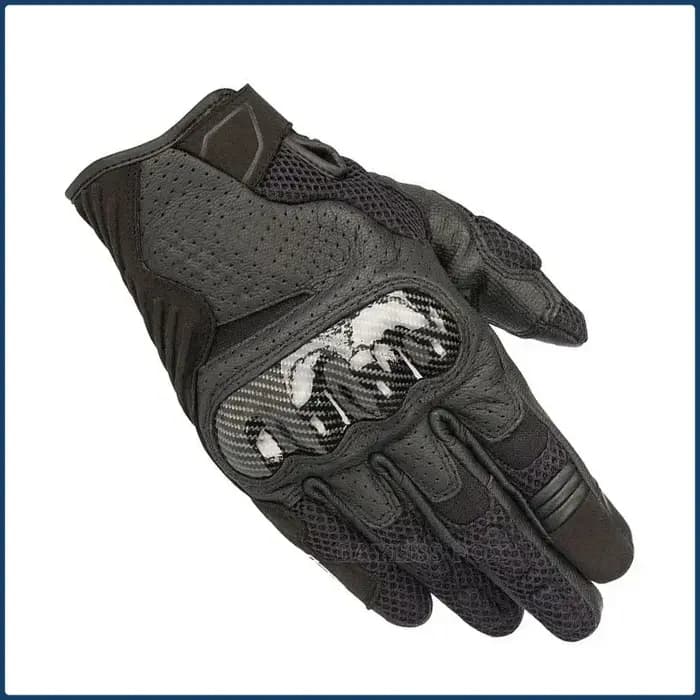 Gants de course Alpine Motos GP Air V2 en cuir ventilé, résistants aux chutes, compatibles écran tactile, en fibre de carbone.