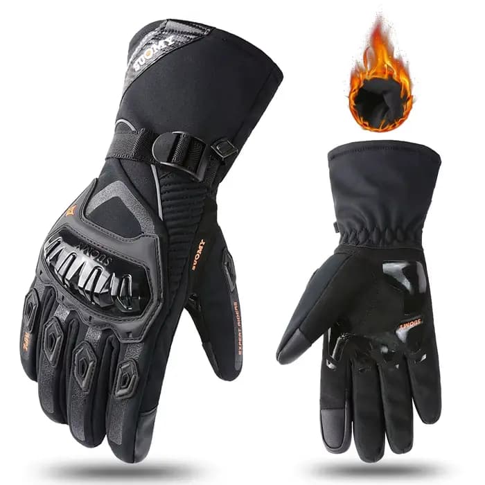 Gants de Moto chauds d'hiver coupe-vent imperméables Guantes