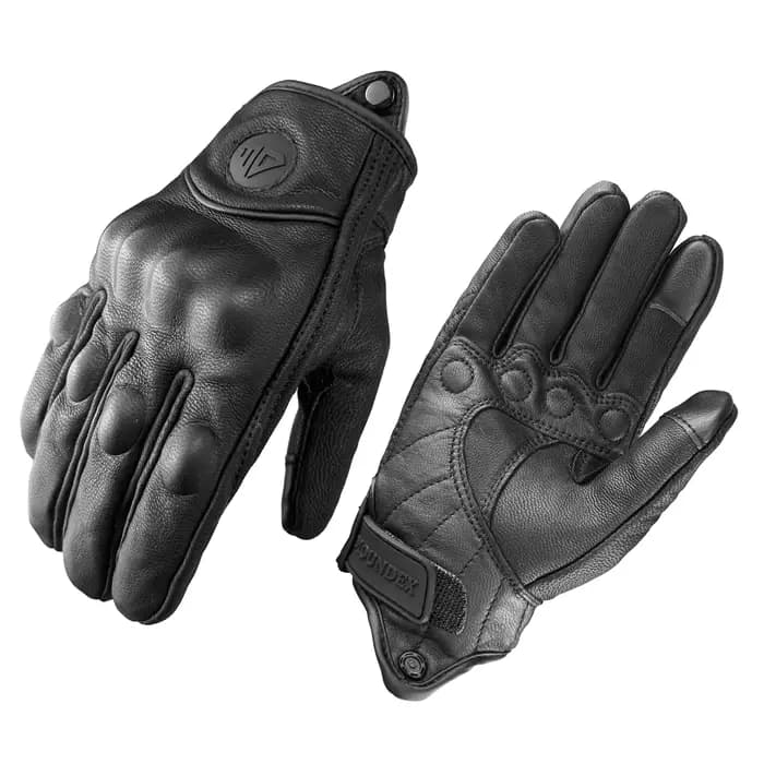 Gants de moto en cuir pour hommes et femmes