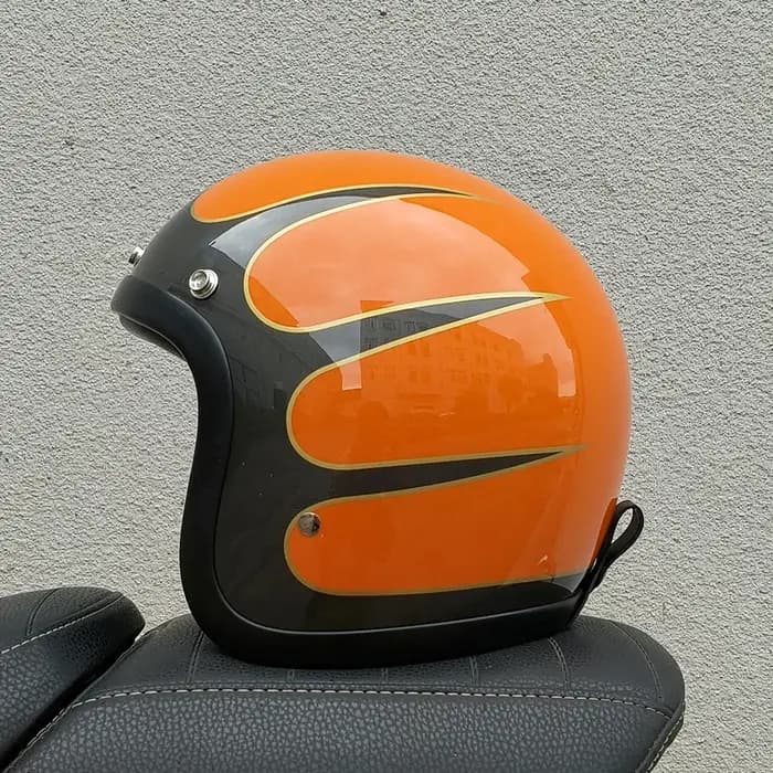 Casque de moto vintage TT&COCASCOS Cafe Racer 3/4 500TX, casque de moto léger pour scooter, capacete