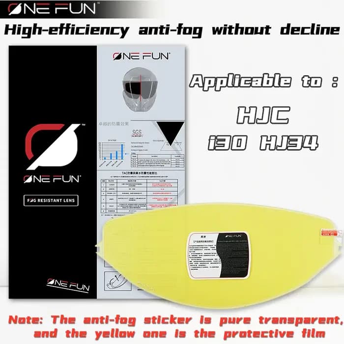 Accessoires anti-buée RPHA-1N/HJ35 compatibles avec les visières de casques HJC