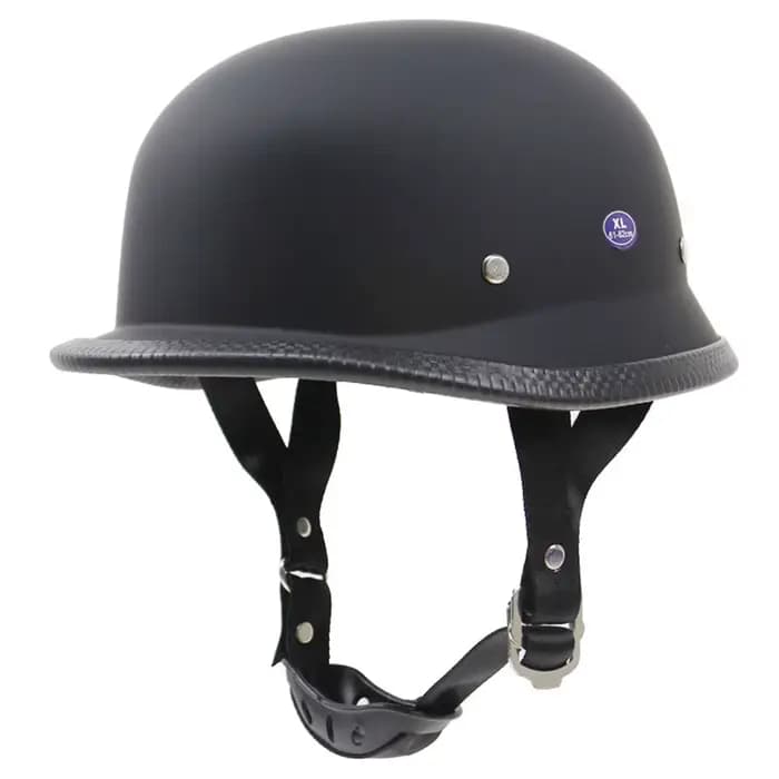 Casque de Moto Demi-Ouvert en Cuir PU, Casquette Rétro, Hachoir Unisexe, Allemand, Vintage, Nouveau