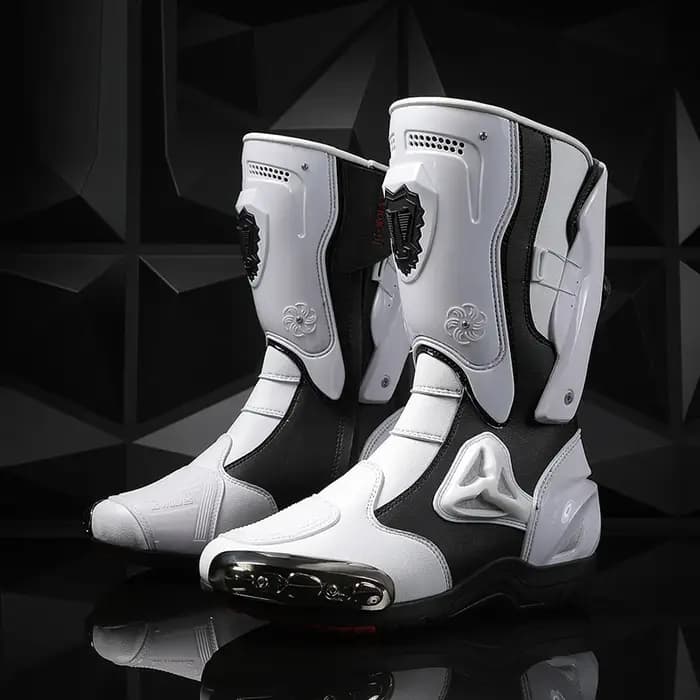 Bottes d'équitation de moto pour hommes, chaussures de route respirantes, Anti-chute, bottes de Motocross imperméables quatre saisons