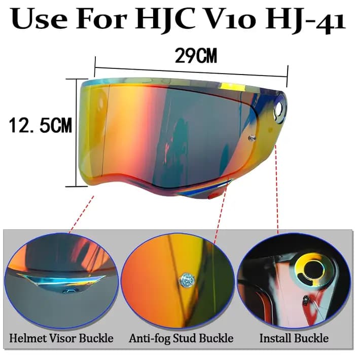 Visière de casque V10, pour casques de moto HJC V10 HJ-41