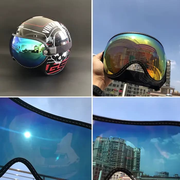 Visière de bouclier à bulles pour casque de Moto