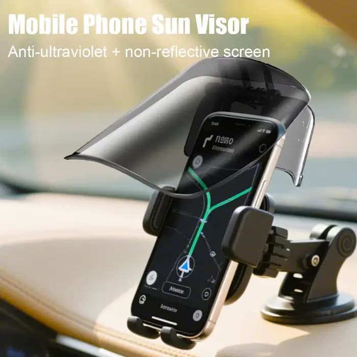 Support de téléphone pour moto avec pare-soleil extensible