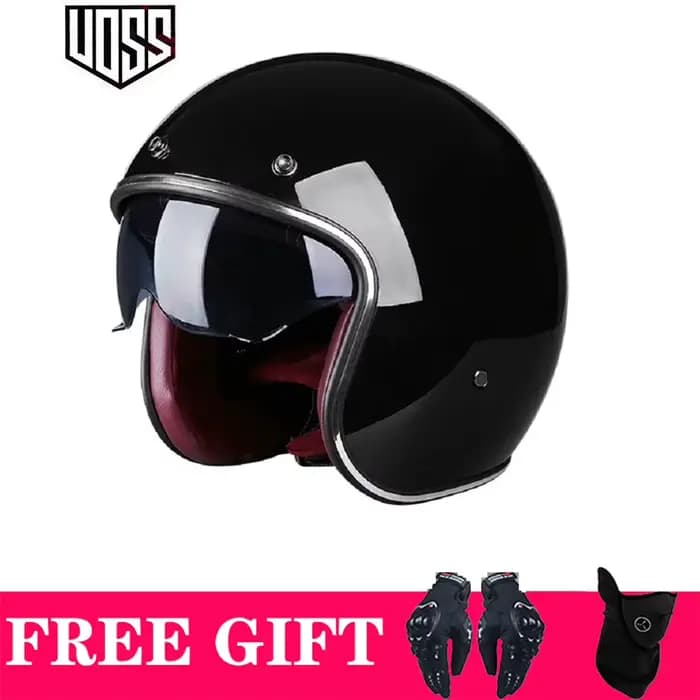 Casque de moto professionnel léger Jet Capacete de Style français Vespa Scooter