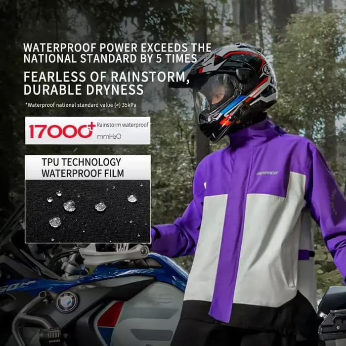 SCOYCO moto imperméable costume hommes prévention des tempêtes de pluie fendu veste