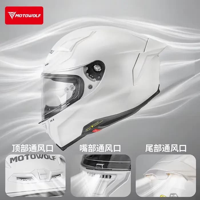 Casque de moto MOTOWOLF H1 pour homme et femme