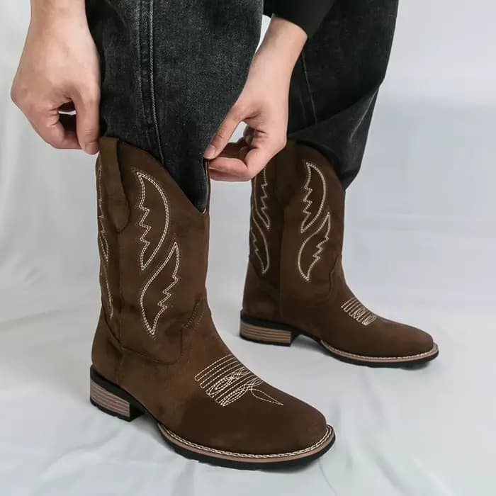 Nouvelles bottes de cowboy occidentales pour hommes