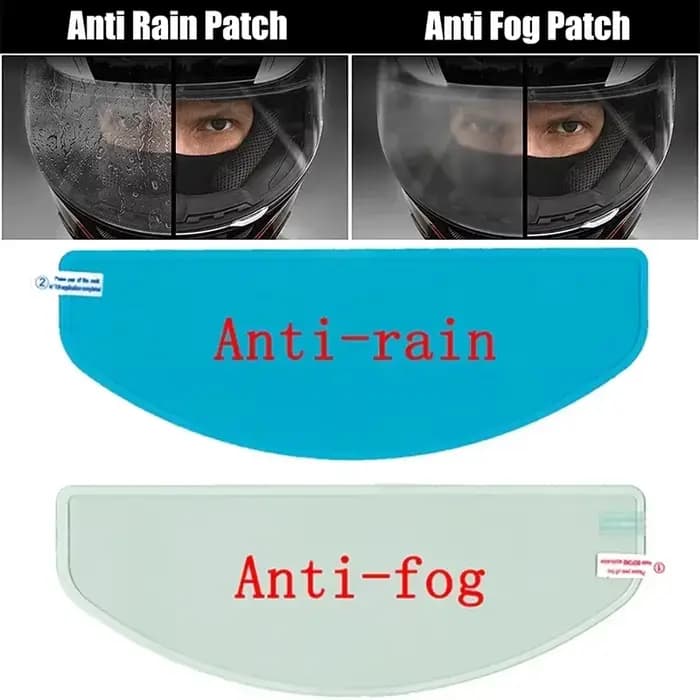 Film Transparent Anti-buée et Anti-pluie pour casque de Moto