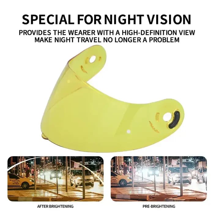 X-803 X803 Casque Visière pour NOLAN X-803 X803 X-Lite X-802 X-702 X-661 X603 Lentille Vision Nocturne jaune Casco Moto Visera