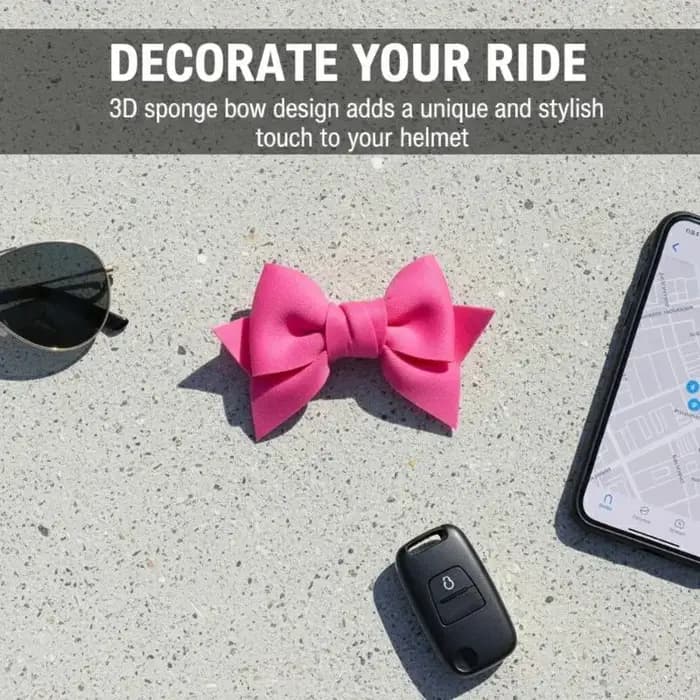 Décoration de casque en forme de nœud pour casques de moto et de patinage, nœuds mignons faits à la main, conception durable et flexible pour équipement de sécurité sportive