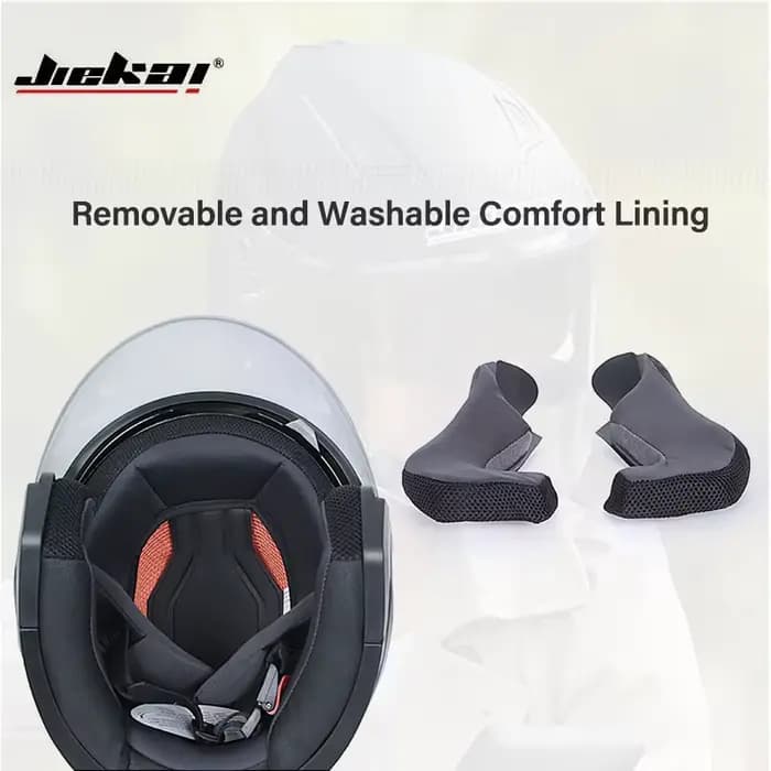 JIEKAI Casques ouverts avec double pare-soleil – Casque de moto pour hommes et femmes