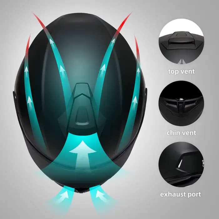 Casque de moto intégral unisexe pour hommes et femmes