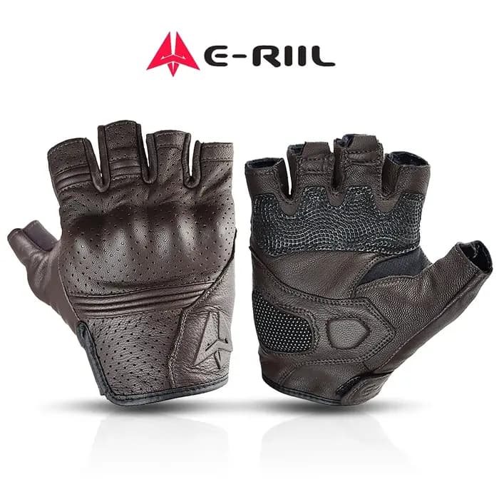 Gants de Moto d'été en cuir sans doigts