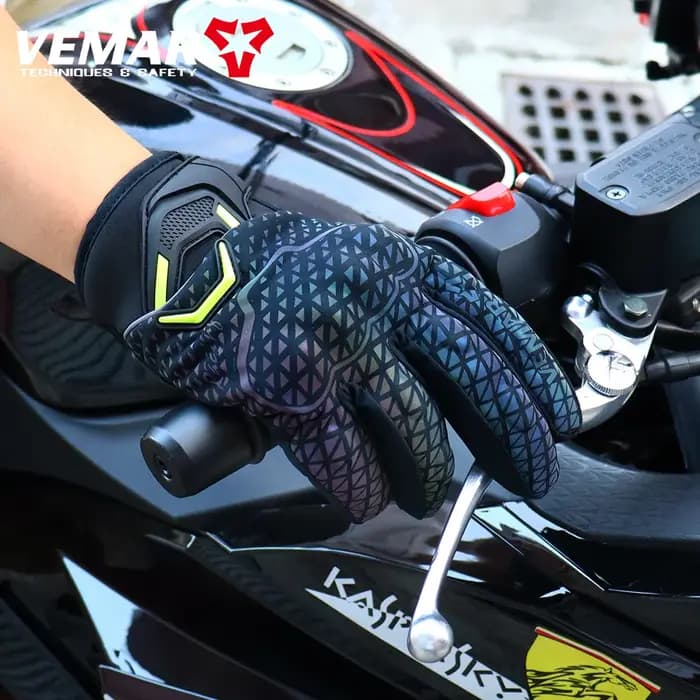 VEMAR hiver chaud Moto gants coupe-vent réfléchissant Moto gants hommes femmes Motocross course Biker gants motocycliste Guante